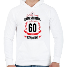 PRINTFASHION kamasz-60-black-red - Férfi kapucnis pulóver - Fehér