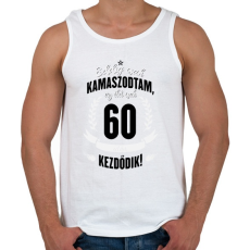 PRINTFASHION kamasz-60-black-white - Férfi atléta - Fehér