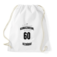 PRINTFASHION kamasz-60-black-white - Sportzsák, Tornazsák - Fehér tornazsák