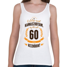 PRINTFASHION kamasz-60-brown-orange - Női atléta - Fehér női trikó