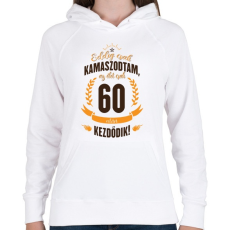 PRINTFASHION kamasz-60-brown-orange - Női kapucnis pulóver - Fehér