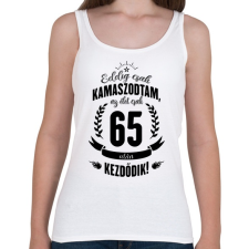 PRINTFASHION kamasz-65-black - Női atléta - Fehér női trikó