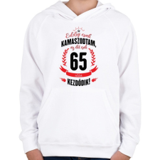 PRINTFASHION kamasz-65-black-red - Gyerek kapucnis pulóver - Fehér gyerek pulóver, kardigán