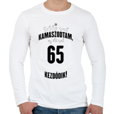 PRINTFASHION kamasz-65-black-white - Férfi hosszú ujjú póló - Fehér férfi póló