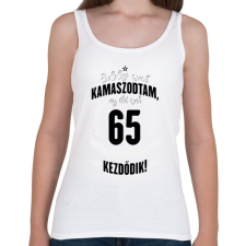 PRINTFASHION kamasz-65-black-white - Női atléta - Fehér női trikó