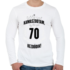 PRINTFASHION kamasz-70-black-white - Férfi hosszú ujjú póló - Fehér