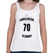PRINTFASHION kamasz-70-black-white - Női atléta - Fehér női trikó