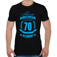 PRINTFASHION kamasz-70-cyan - Férfi póló - Fekete