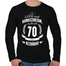 PRINTFASHION kamasz-70-white - Férfi hosszú ujjú póló - Fekete férfi póló