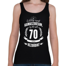 PRINTFASHION kamasz-70-white - Női atléta - Fekete női trikó