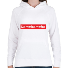 PRINTFASHION Kamehameha - Női kapucnis pulóver - Fehér női pulóver, kardigán