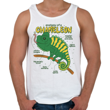 PRINTFASHION Kaméleon anatómia - Férfi atléta - Fehér atléta, trikó