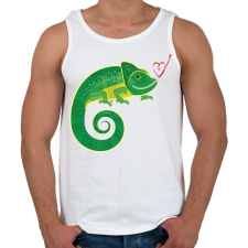 PRINTFASHION Kaméleon - Férfi atléta - Fehér atléta, trikó
