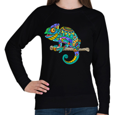 PRINTFASHION Kaméleon  - Női pulóver - Fekete női pulóver, kardigán