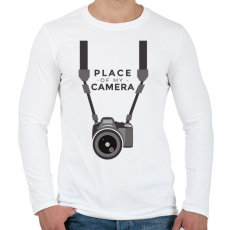 PRINTFASHION Kamerám helye - Férfi hosszú ujjú póló - Fehér