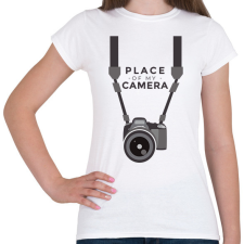 PRINTFASHION Kamerám helye - Női póló - Fehér női póló