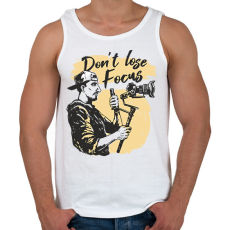 PRINTFASHION Kamerás fókuszban - Férfi atléta - Fehér