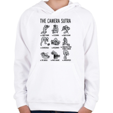 PRINTFASHION Kamerasutra - Gyerek kapucnis pulóver - Fehér gyerek pulóver, kardigán