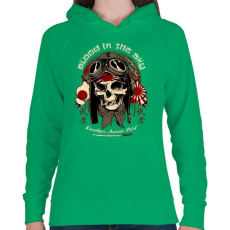 PRINTFASHION Kamikaze - Női kapucnis pulóver - Zöld