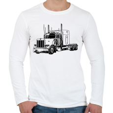 PRINTFASHION kamion - Férfi hosszú ujjú póló - Fehér