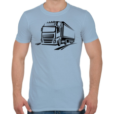 PRINTFASHION Kamion - Férfi póló - Világoskék férfi póló