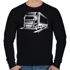 PRINTFASHION Kamion  - Férfi pulóver - Fekete férfi pulóver, kardigán