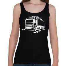 PRINTFASHION Kamion  - Női atléta - Fekete női trikó