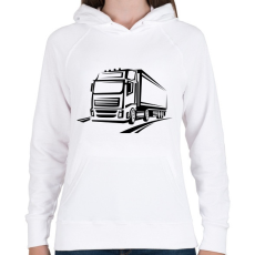 PRINTFASHION Kamion - Női kapucnis pulóver - Fehér