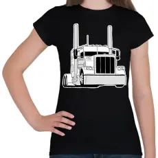 PRINTFASHION Kamion - Női póló - Fekete