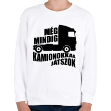 PRINTFASHION Kamionokkal játszok - Gyerek pulóver - Fehér