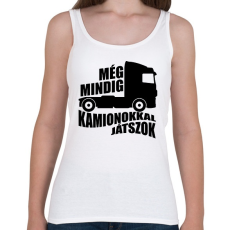 PRINTFASHION Kamionokkal játszok - Női atléta - Fehér