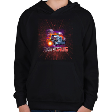 PRINTFASHION KAMIONOS 2 - Gyerek kapucnis pulóver - Fekete