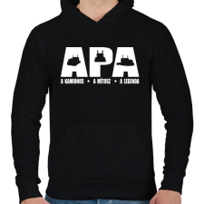 PRINTFASHION Kamionos apa - Férfi kapucnis pulóver - Fekete férfi pulóver, kardigán