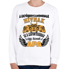 PRINTFASHION Kamionos apa - Gyerek pulóver - Fehér gyerek pulóver, kardigán