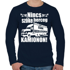 PRINTFASHION Kamionos Fehér - Férfi hosszú ujjú póló - Sötétkék
