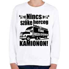 PRINTFASHION kamionos fekete - Gyerek pulóver - Fehér gyerek pulóver, kardigán
