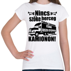 PRINTFASHION kamionos fekete - Női póló - Fehér
