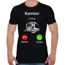 PRINTFASHION Kamionos Hívás - Férfi póló - Fekete férfi póló