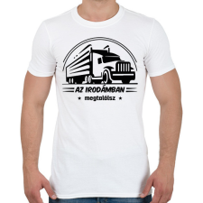 PRINTFASHION Kamionos iroda - Férfi póló - Fehér férfi póló