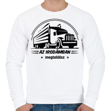 PRINTFASHION Kamionos iroda - Férfi pulóver - Fehér férfi pulóver, kardigán