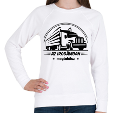 PRINTFASHION Kamionos iroda - Női pulóver - Fehér női pulóver, kardigán