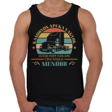 PRINTFASHION Kamionos menő apa - Férfi atléta - Fekete atléta, trikó