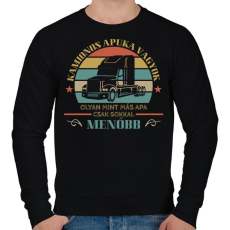PRINTFASHION Kamionos menő apa - Férfi pulóver - Fekete