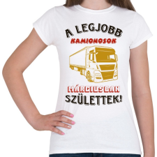 PRINTFASHION Kamionos szülinapja március színes - Női póló - Fehér női póló