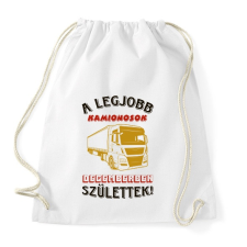 PRINTFASHION Kamionos szülinapja színes - Sportzsák, Tornazsák - Fehér tornazsák