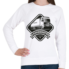 PRINTFASHION Kamionsofőr - A legjobb - Női pulóver - Fehér női pulóver, kardigán