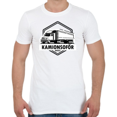 PRINTFASHION Kamionsofőr király - Férfi póló - Fehér