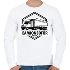 PRINTFASHION Kamionsofőr király - Férfi pulóver - Fehér férfi pulóver, kardigán