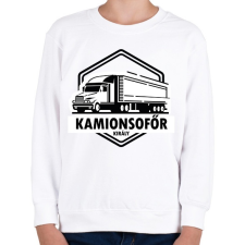 PRINTFASHION Kamionsofőr király - Gyerek pulóver - Fehér gyerek pulóver, kardigán