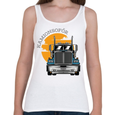PRINTFASHION Kamionsofőrös minta - Női atléta - Fehér
